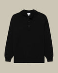 Black Pure Cashmere Knit Polo