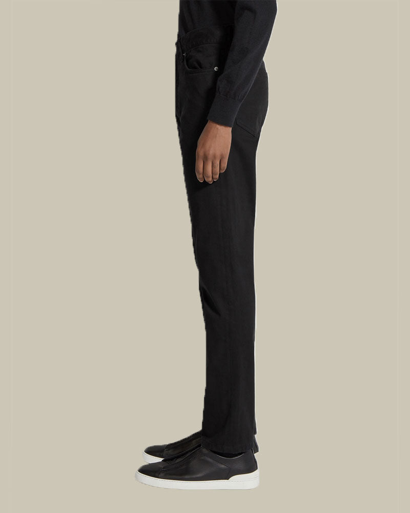 Black Stretch Cotton Roccia Jeans