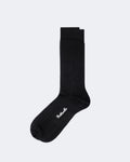 Pembrey Black Ribbed Sea Island Cotton Socks