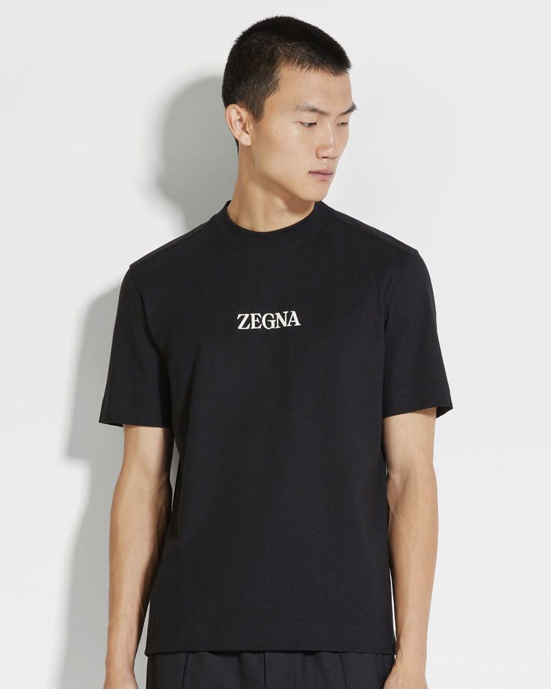 Premium Cotton Logo T Shirt Black