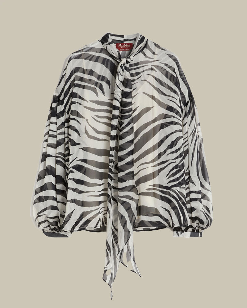 Printed Silk Chiffon Blouse