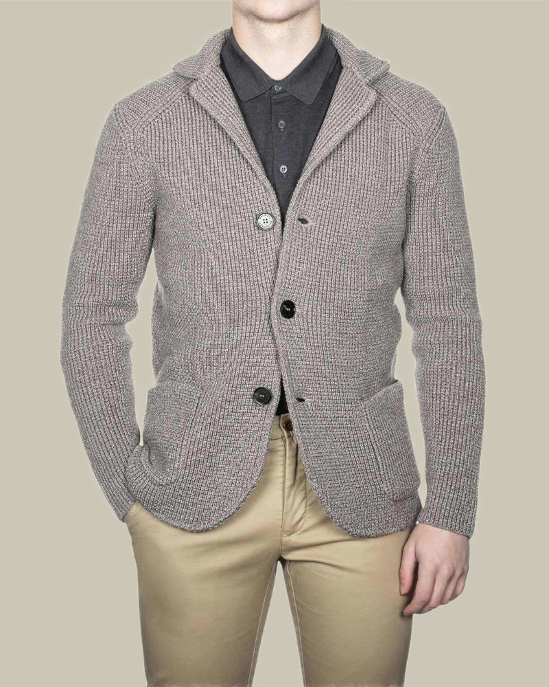 Brenta Cable Knit Swacket Beige