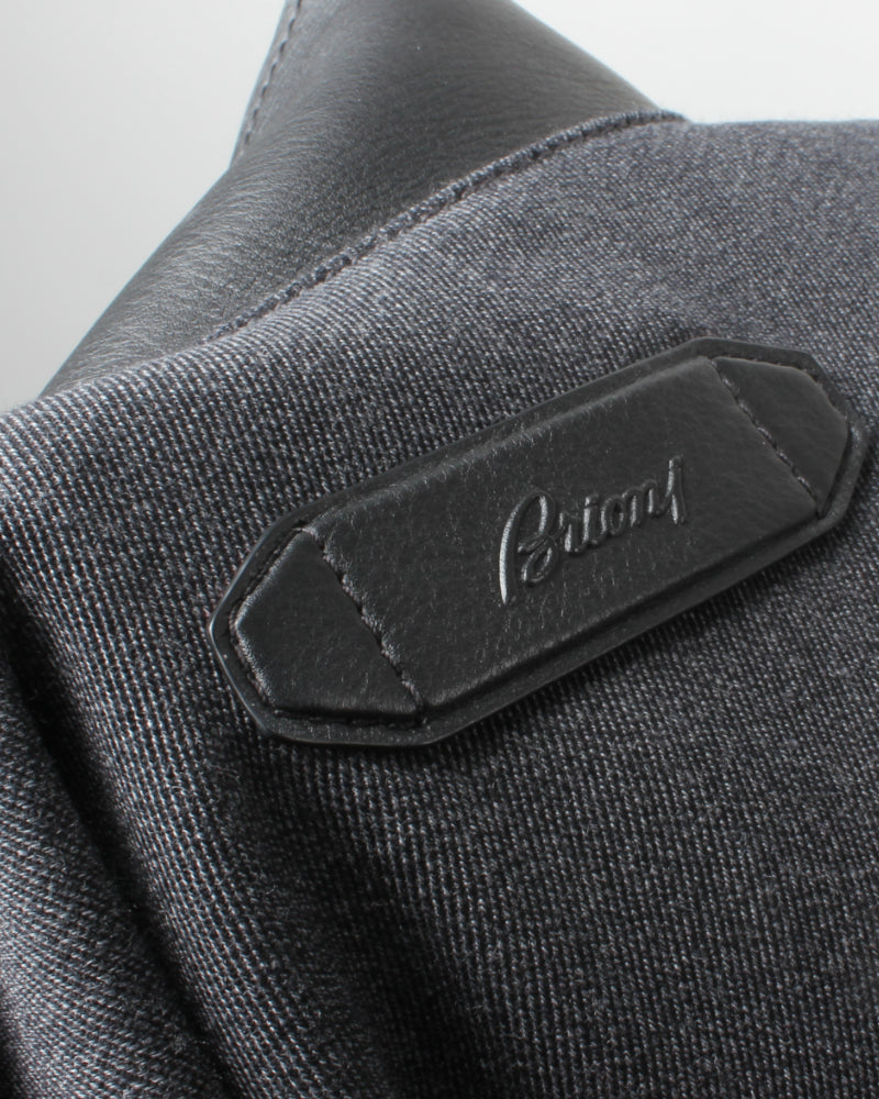 Wool & Cashmere Reversible Harrington With Leather Detailing