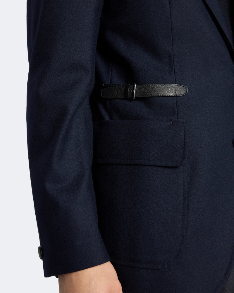 Midnight Blue Cashmere Travel Jacket