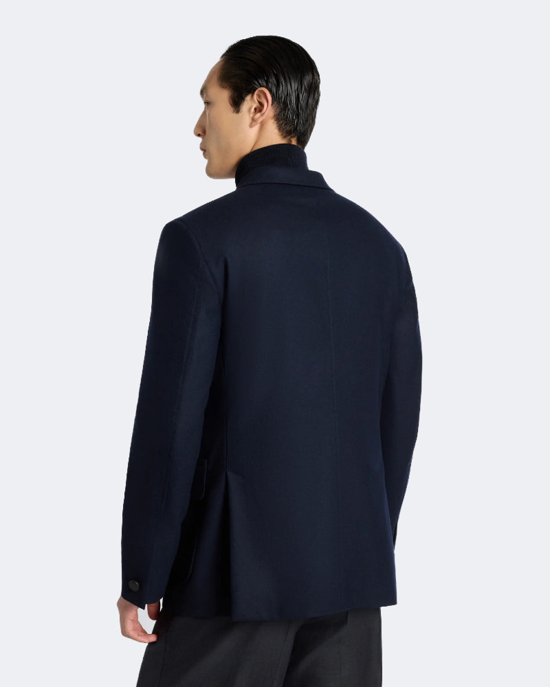Midnight Blue Cashmere Travel Jacket