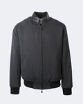 Wool & Cashmere Reversible Harrington With Leather Detailing