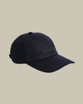 Navy Cashmere & Wool Flannel Logo Cap