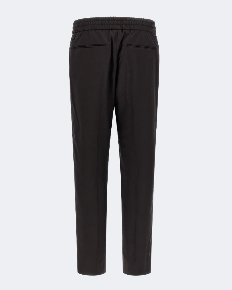 Brown Drawstring Wool Trouser