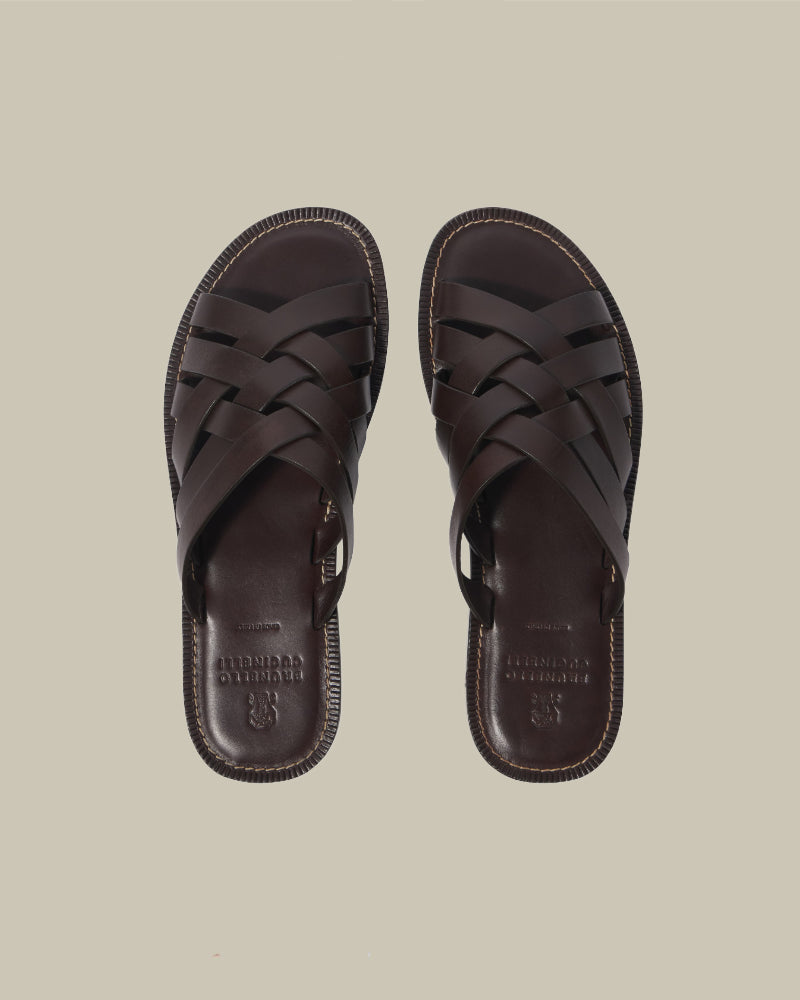 Dark Brown Leather Sandal