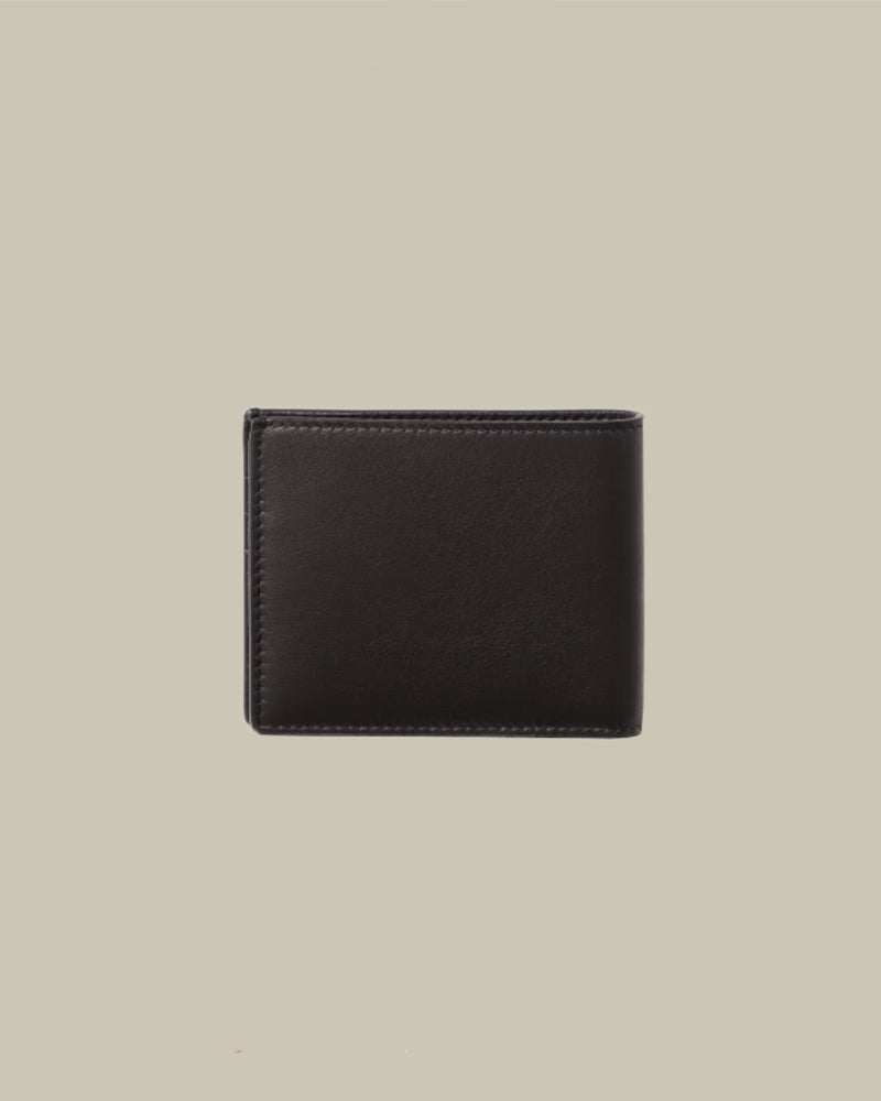 Brown Smooth Calfskin Leather Bifold Wallet