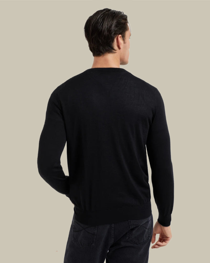 Cashmere & Silk Crewneck Black