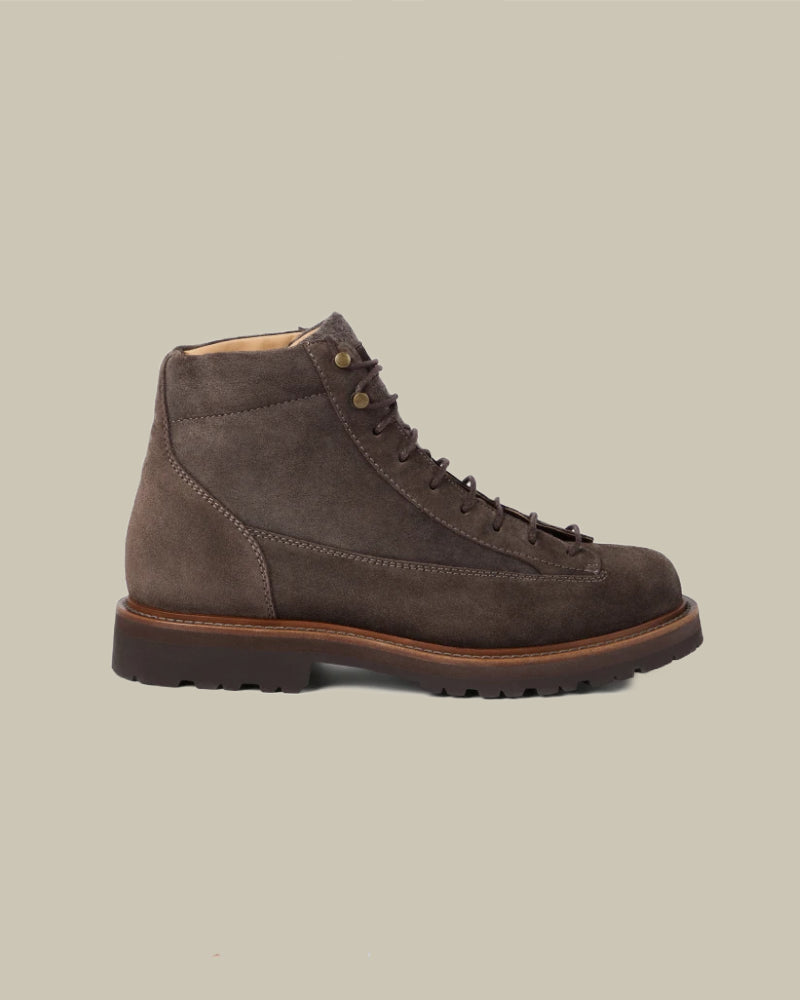 Waxed Suede Urban Outdoor Boots with Silk, Wool and Cashmere Insert