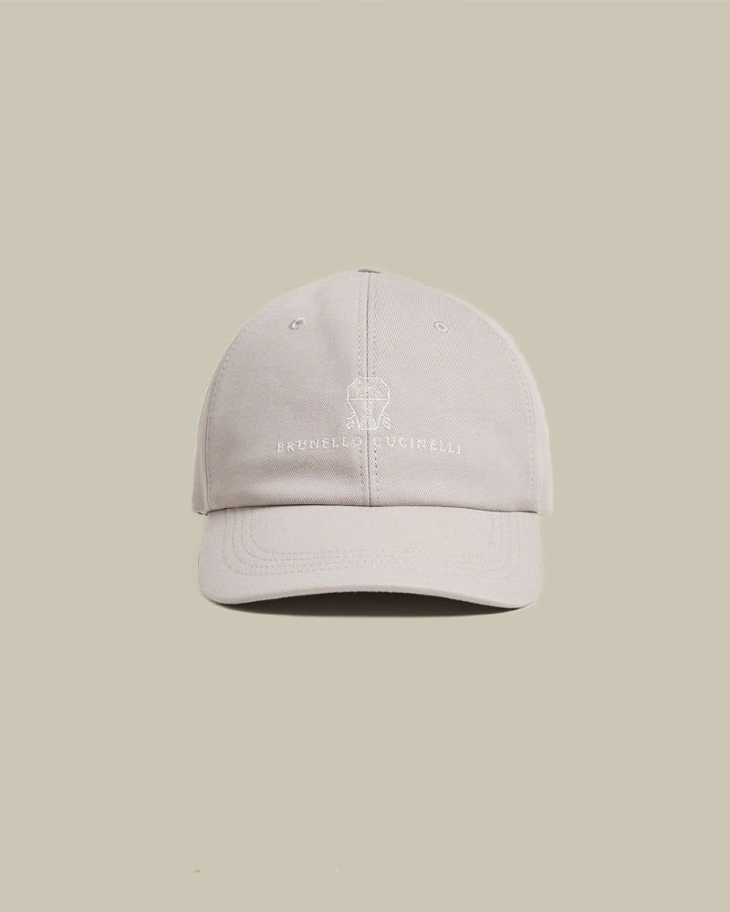 Light Grey Garment-Dyed Cotton Baseball Cap