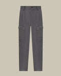 Grey Virgin Wool Flannel Cargo Trouser