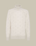 Alpaca Geometric Jacquard High Neck Sweater