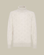 Alpaca Geometric Jacquard High Neck Sweater