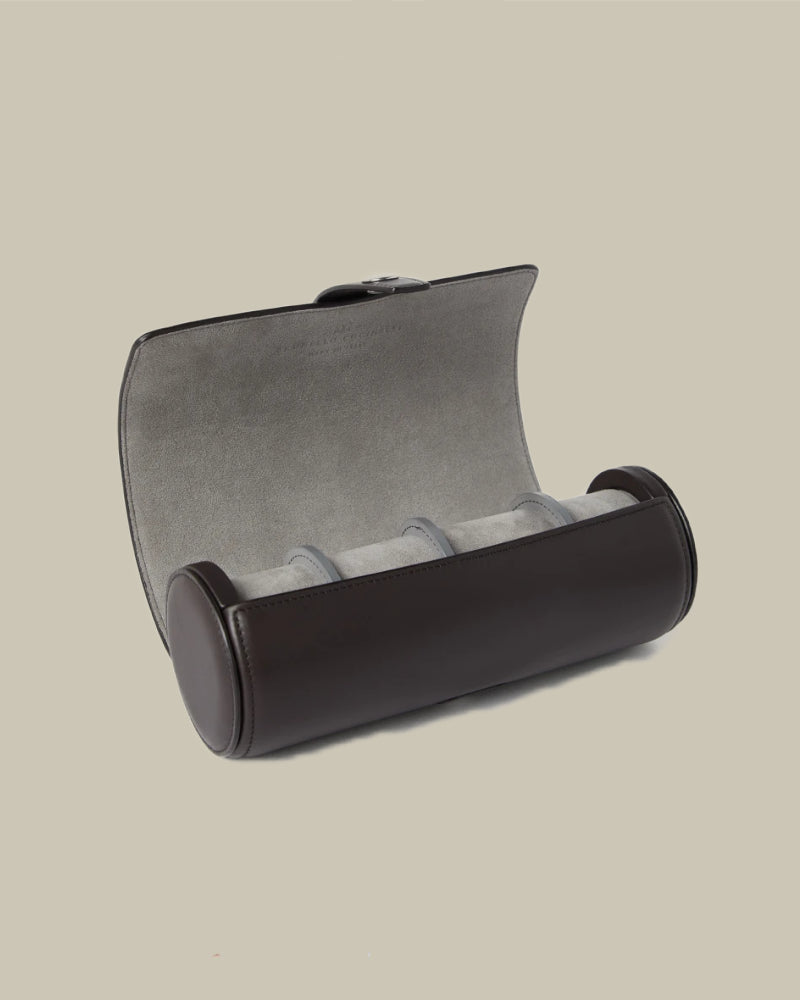 Brown Fine Grain Calfskin Watch Case