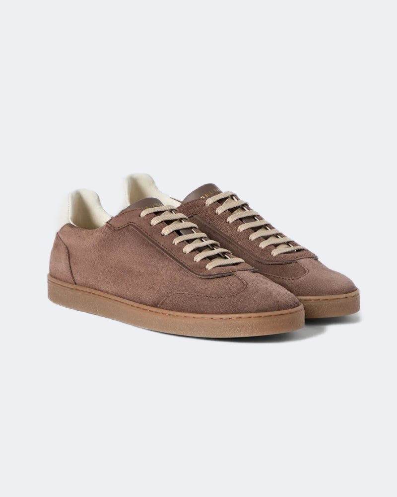 Brown Suede Gumsole Sneakers