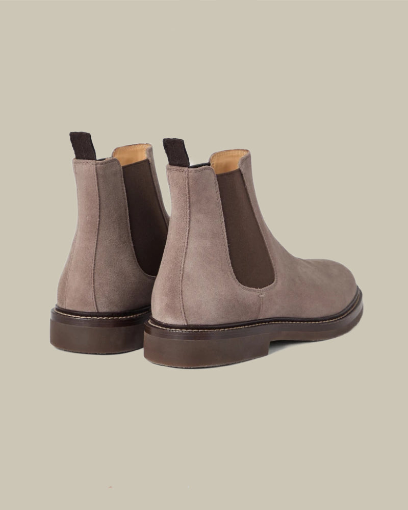 Light Brown Suede Chelsea Boots