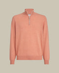 Apricot Half Zip Cashmere Sweater