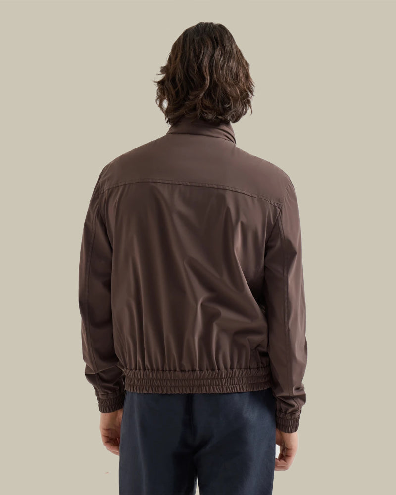 Brown Technical Funnel Neck Blouson