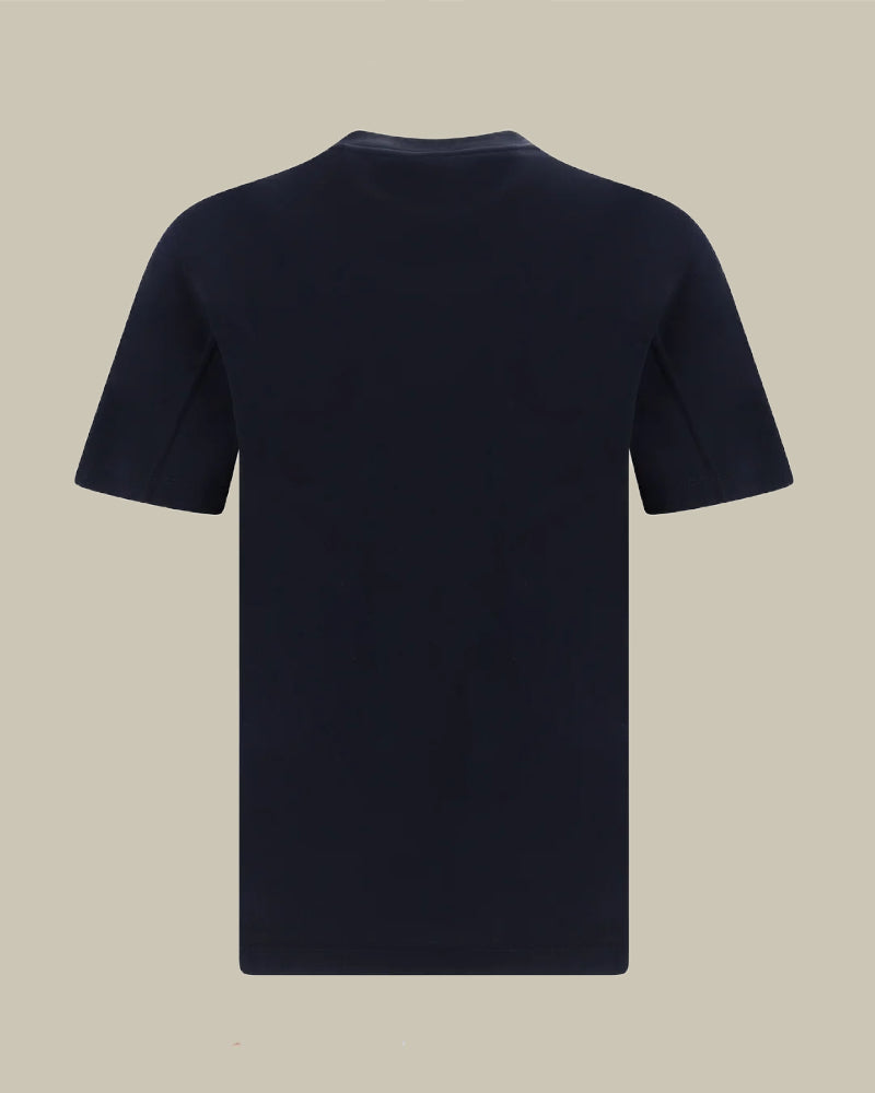 Navy Cotton Logo T Shirt