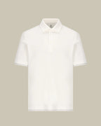 White Tipping Pique Polo