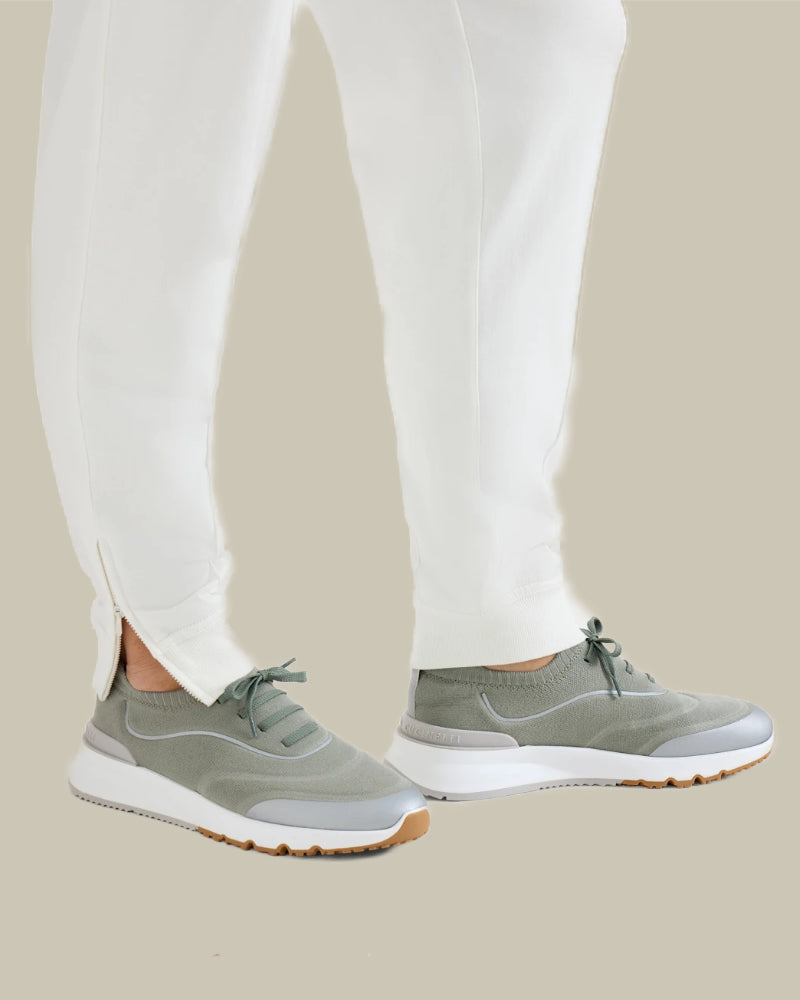 Sage Green Techno Cotton Knit Runner