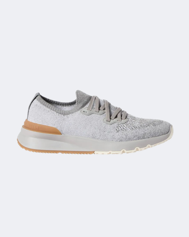 Grey Cotton Chiné Knit Runners