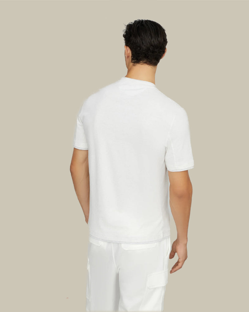 White Tipping Cotton T Shirt