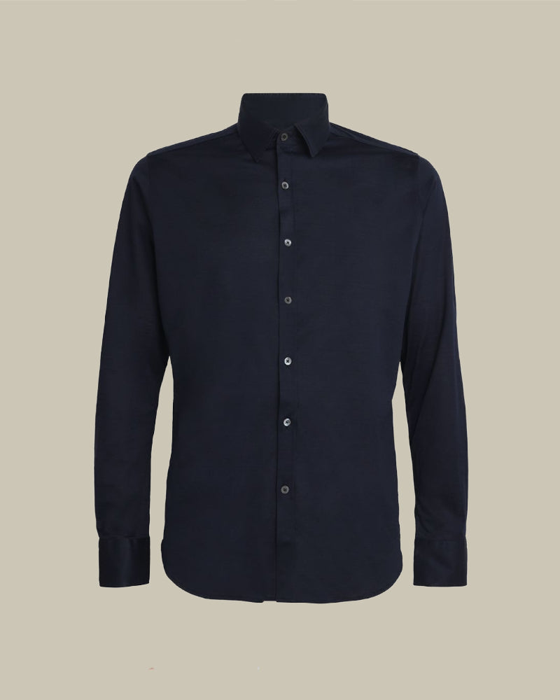 Navy Stretch Jersey Shirt