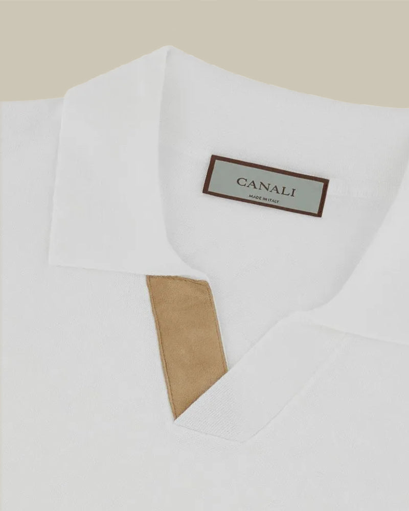 White Cotton Skipper Collar Polo