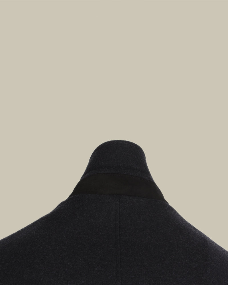 Charcoal Unstructured Flannel Blazer