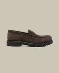 Brown Suede Penny Loafer