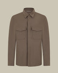 Impeccable Wool Taupe Overshirt