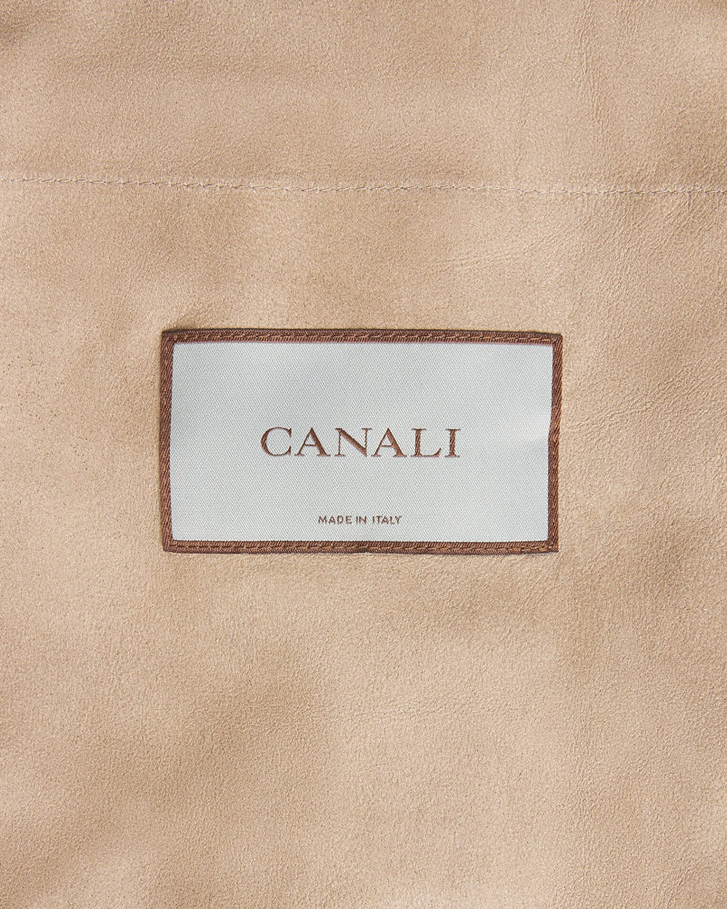 Beige Suede Hybrid Blouson