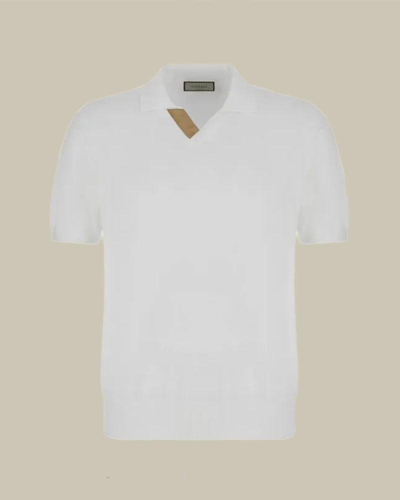 White Cotton Skipper Collar Polo