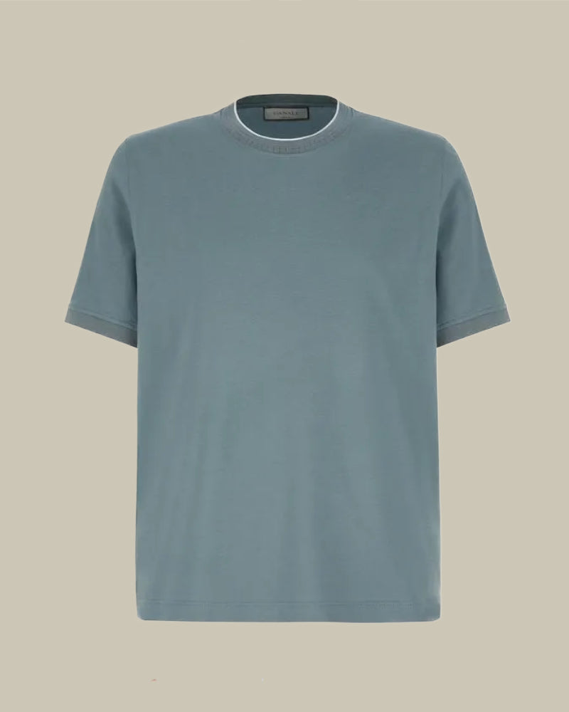 Two Tone Cotton Lyocell T Shirt