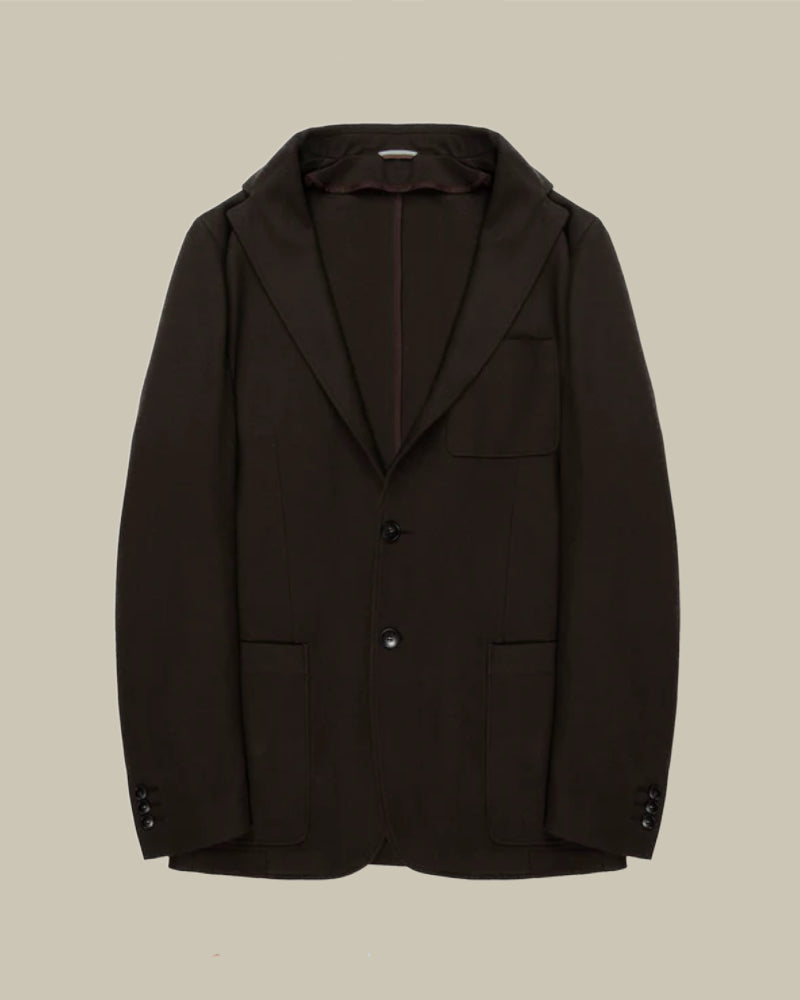Brown Cashmere Blend Jersey Jacket