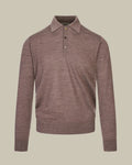 Brown Nuvola Extra Fine Merino Knitted Polo