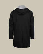 Black Raincoat With Detach Hood