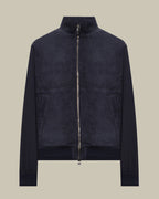 Lightly Padded Wool and Suede Hybrid Blouson