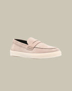 Brown Suede Penny Loafer