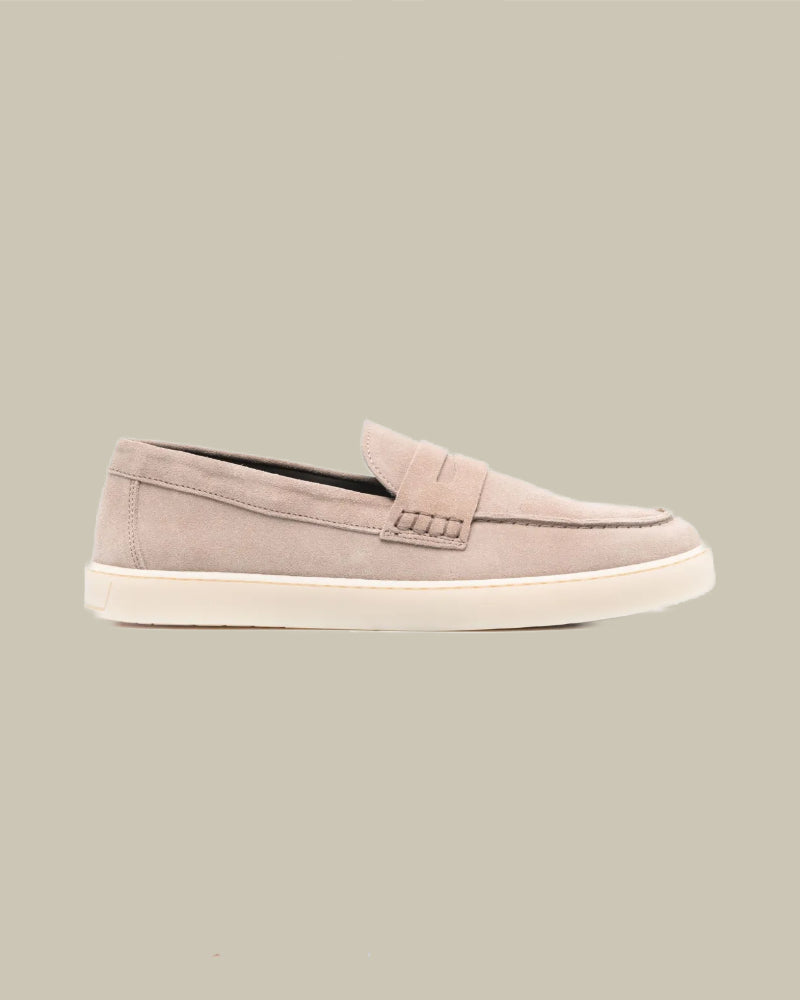 Brown Suede Penny Loafer