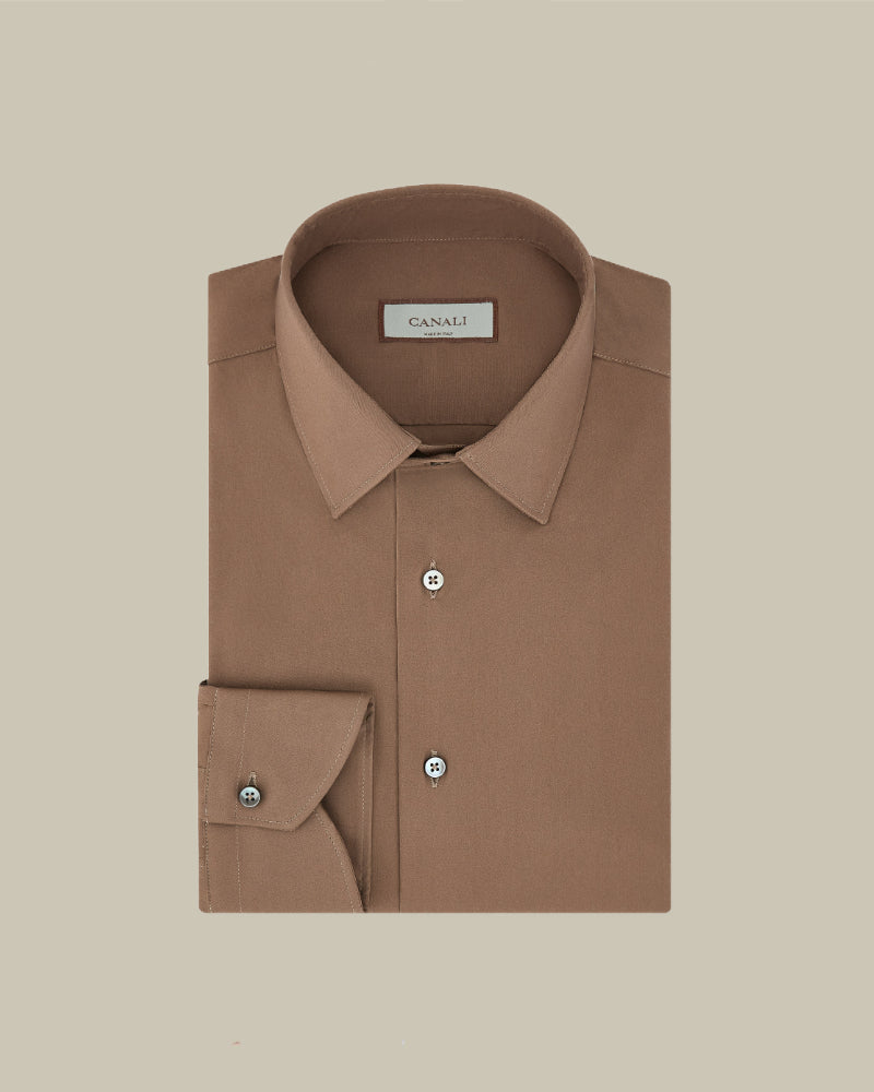 Tobacco Performance Cotton Jersey Shirt