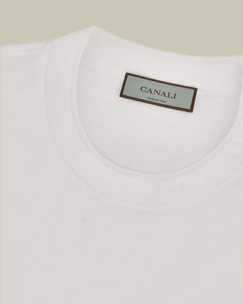 White Tonal Tipping T Shirt