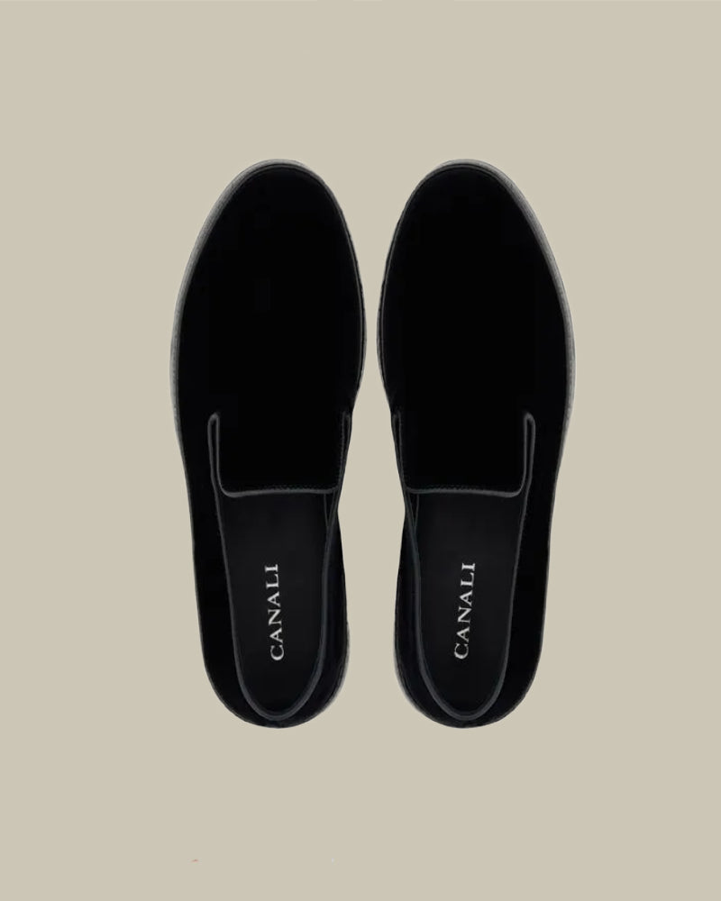 Black Velvet Slip-On