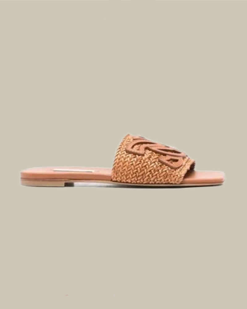 Woven Tan Ischia Flat