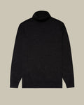 Charcoal Grey Extra Fine Merino Roll Neck