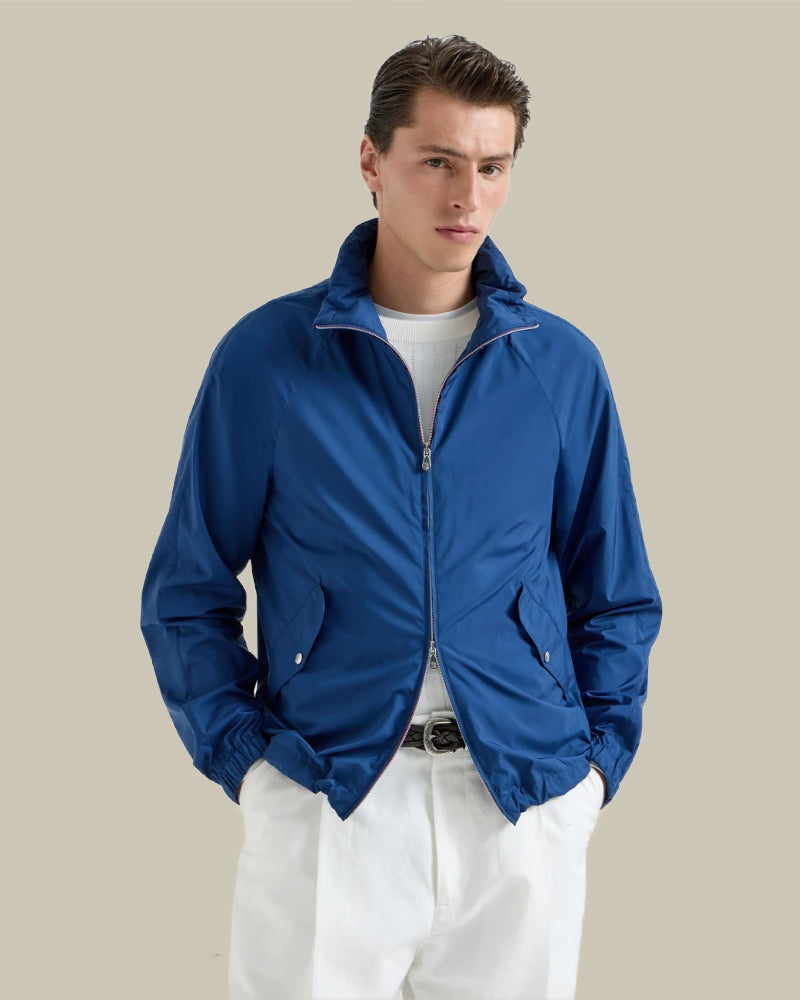 Royal Blue Technical Funnel Neck Blouson